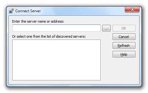 Connect Server Window