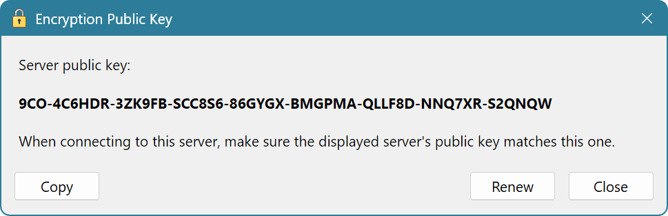 Server Encryption Settings